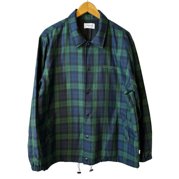 CNCPTS Other - Concepts CNCPTS Men’s Plaid Full Snap Jacket Green Blue Size XLarge Streetwear